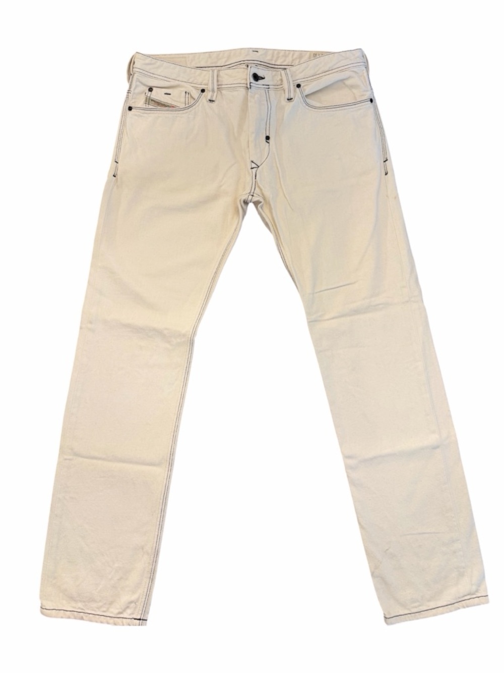Diesel THANAZ Men’s Jeans 36x32 Ivory Y2K 2007 Made in Italy 🇮🇹